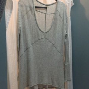 Cute grey free people sweater! Great for layering!